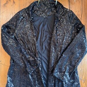 Sequin Black Blazer